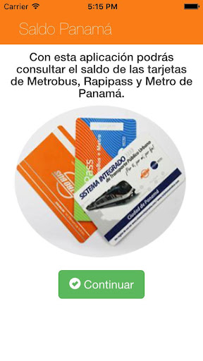 Android application Consulta de saldo metrobus screenshort