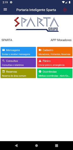Android application Portaria Inteligente Sparta screenshort