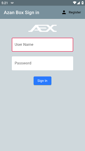 Android application AEX AzanBox screenshort