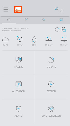 Android application WIR Connect Home screenshort