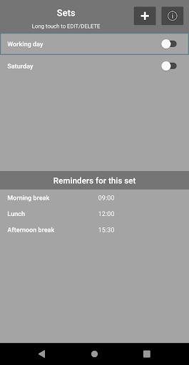 Android application Daily Reminders screenshort