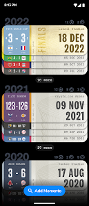 Captura 2 Momento: Live Sports Scrapbook android