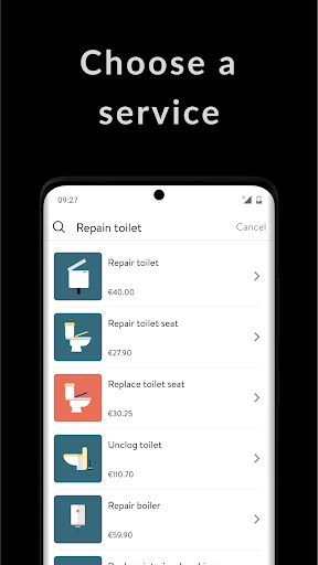 OSCAR: home services Screen 3