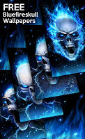 Blue Fire Skull Live Wallpaper