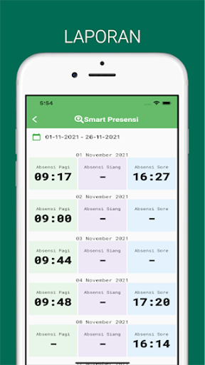 Android application Presensi Parepare screenshort