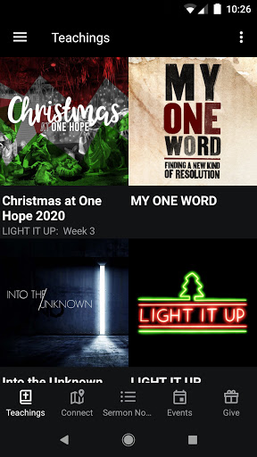 Android application One Hope Church screenshort