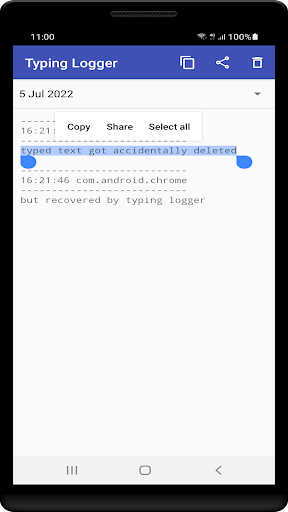 Typing KeyLogger Screen 3