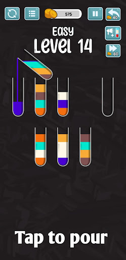 Android application Water sort: colour puzzle game screenshort