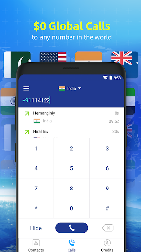 Blue Call - Global WiFi Call Screen 3