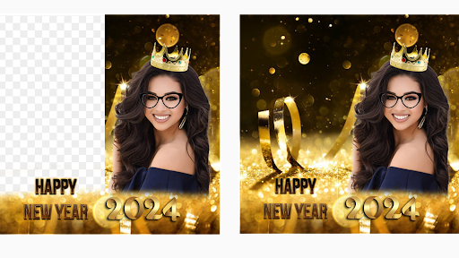New year photo frame 2024