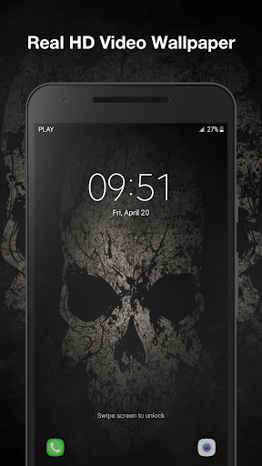 Black Skull Live Wallpaper Pro Screen 3