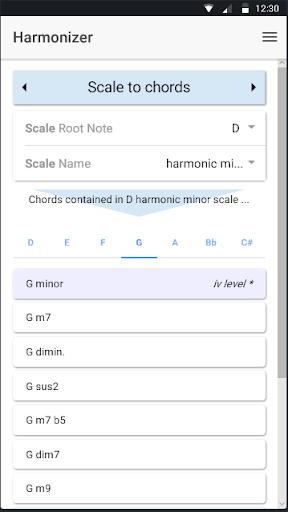 Harmonizer Screen 2