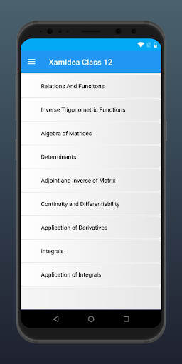 XamIdea Maths 12 Screen 2