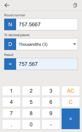 Screenshot of Rounding Numbers Calculator