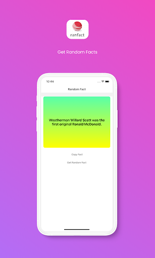 Android application RanFact screenshort