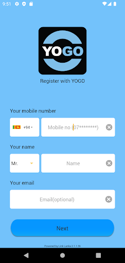 Android application YOGO screenshort