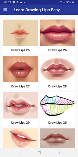 Android application Learn Drawing Lips Easy Step screenshort