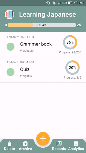 Goal Progress Screen 2