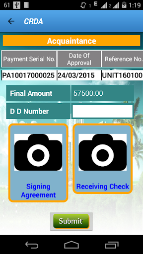 CRDA Mobile App Screen 3