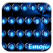 Spheres Blue Emoji Keyboard
