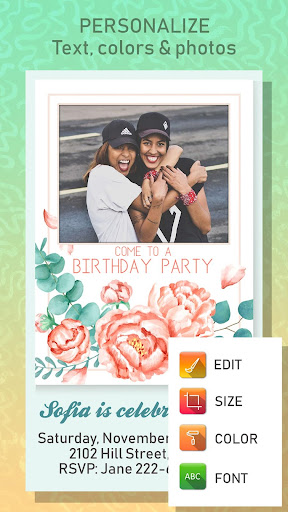 Birthday Photo Invitation Card Screen 2