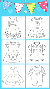 Baby Clothes Dresses Coloring