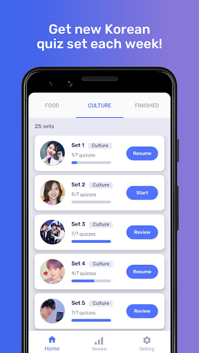 Android application KQ Quiz: Korean Vocab Quiz screenshort