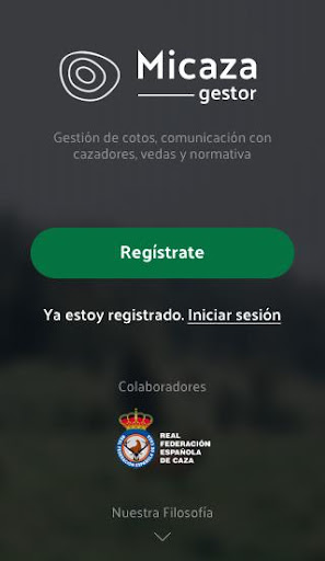 Android application Micaza Gestor screenshort