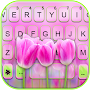 Pink Tulip Keyboard Background