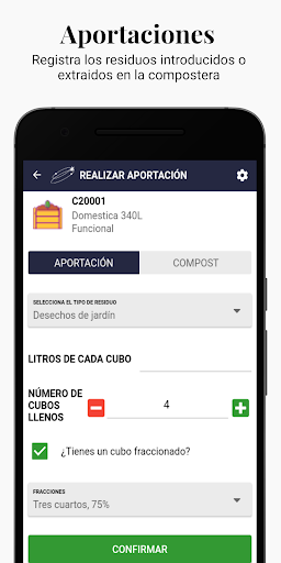 Android application EcoCompostaje - CVI - Valencia screenshort