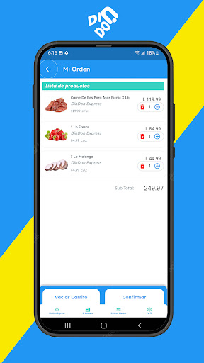Android application DinDon - Delivery Express screenshort