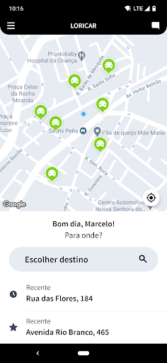 Android application LoriCar screenshort