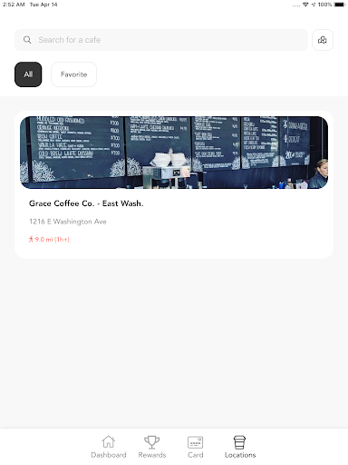 Screenshot of Grace Coffee Co.
