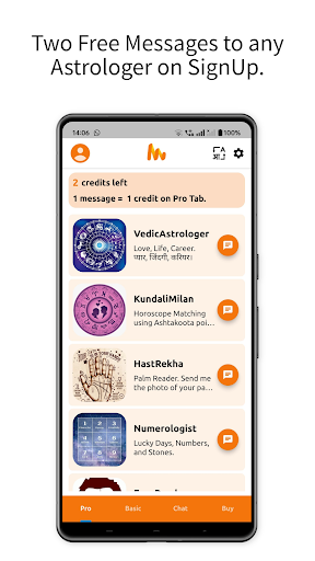 Android application VedVaani: AI Astrology & Tarot screenshort