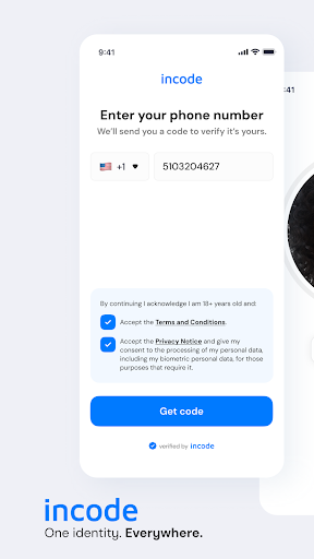 Android application Incode Verify screenshort