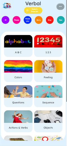 Verbal Academic Support AAC Screen 2