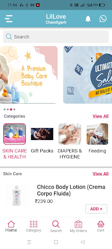 Android application Baby Care screenshort