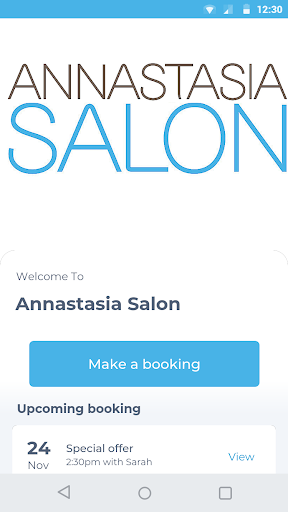 Android application Annastasia Salon screenshort