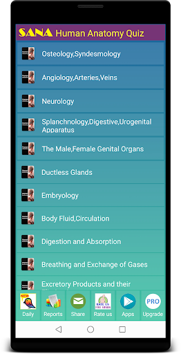 Android application Human Anatomy Quiz screenshort
