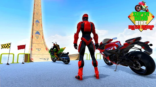 Superhero Bike Game Stunt Race