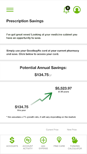 Savers Admin Mobile Screen 2