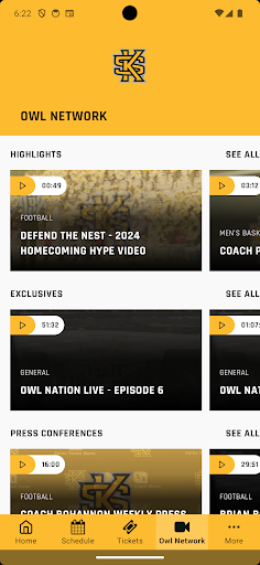 Screenshot of Kennesaw State Owls