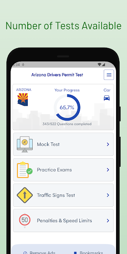 Arizona DMV Permit Test Guide Screen 3