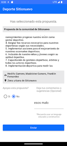 Android application Deporte Sitionuevo screenshort