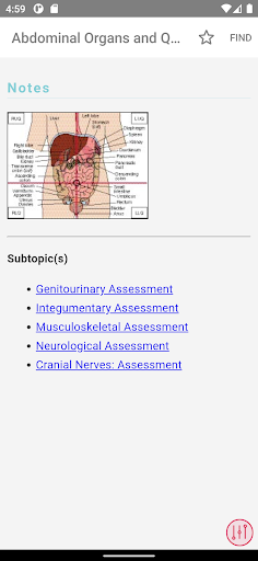 RNotes®: Nurses Pocket Guide Screen 3