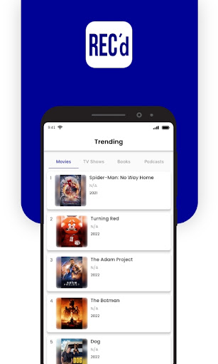 Android application RECd screenshort
