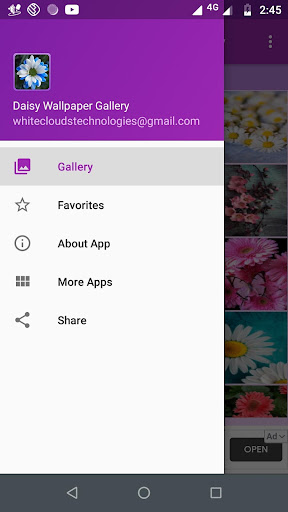 Android application Daisy Wallpaper Gallery screenshort