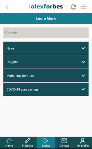 Android application Alexforbes screenshort