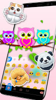 screenshot of Lovely Owls Keyboard Theme