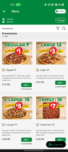 Sarpinos Pizza Singapore Screen 3